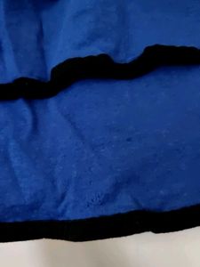 Blue Tiered Mini Skirt