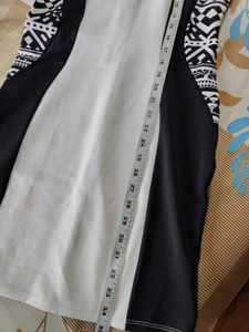 Black &amp; White Geometric Sleeveless Dress