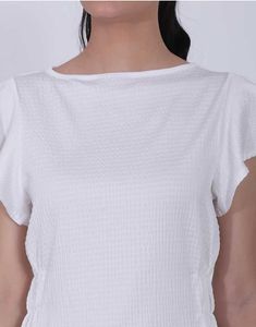 White Flutter Sleeve Top