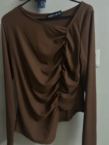 Stylecast Chic Brown Asymmetric Top