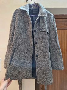 Houndstooth Belted Coat