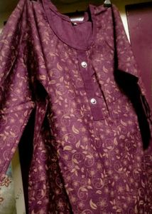 Maroon Kurta Pant Set