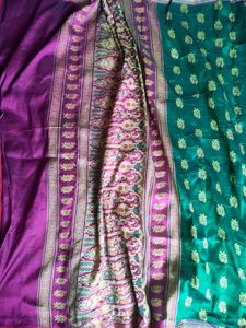 Gorgeous Banarasi Silk Saree (Traditional Touch)💜