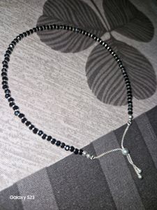92.5 Pure Silver Onyx Beads Evil Eye Anklet ❤️