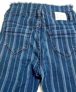 Striped Denim Jeans