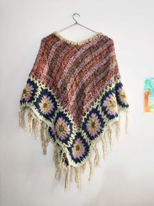 Crochet Granny Square Poncho