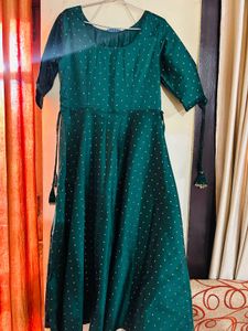 Emerald Green Polka Dot Dress