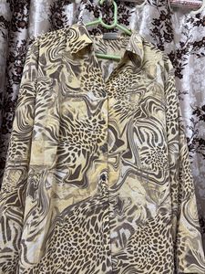 Animal Print Long Sleeve Top