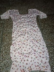Silk White Kameez Plazzo Set