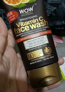 Free Wow Face Wash On Order Of 550