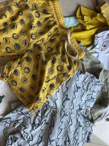 Combo 12 NoBoys&#39; Striped Tee &amp; Shorts Set