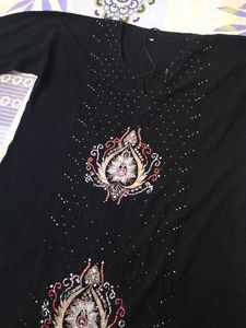 Elegant Black Embellished Abaya