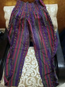 Boho Print Smocked Waist Pants