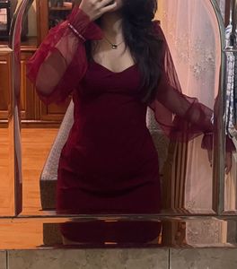 Burgundy Bodycon Dress