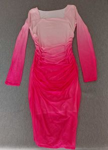 Shades Of Pink Ruched Bodycon Dress