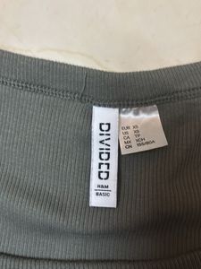 Green &amp; Blue Ribbed Crop Top