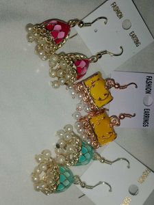 Enamel Jhumka Earrings