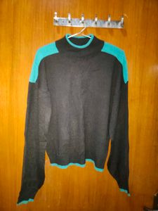 Vintage Colorblock Turtleneck Sweater