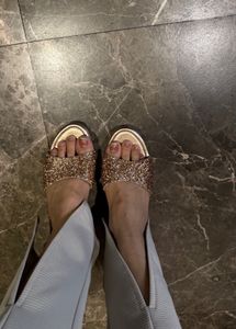 Sparkly Gold Flats