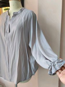Summer Loose Bling Cotton Silk Blend Shirt