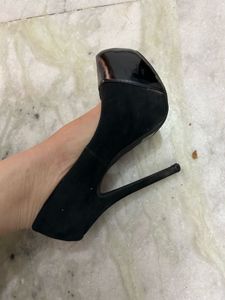 Charlotte Russe Black Suede Heels