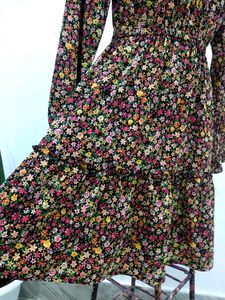 Floral Printed Flared Dress