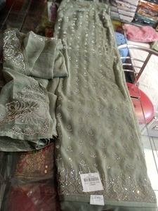 Sage Green Embellished Salwar Kameez