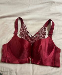 Elegant Burgundy Bra