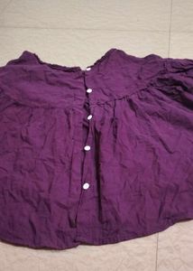 Purple Button-Down Top