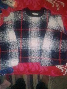 Plaid Knit Sweater