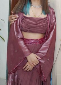 CO Ord Set With Cape From Kalki Fashion
