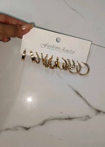 Gold Hoop Earring Set