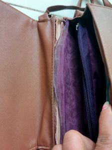 Brown &#39;Victoria&#39; Crossbody Bag