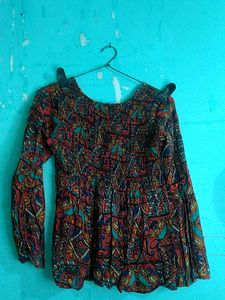 Boho Paisley Button-Down Top