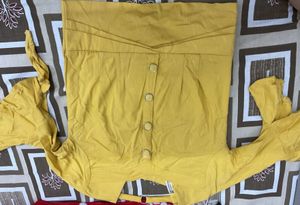 Yellow Button Work Top