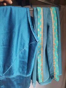 Blue &amp; Green Kurta Set