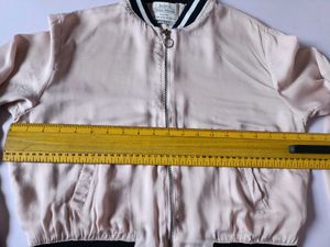 Bershka Pink Bomber Jacket Made In Morocco Sz-M