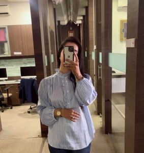 Striped Ruffle Blouse