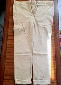 Men's Beige Straight Pants