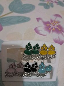 Colorful Gem Earrings Combo