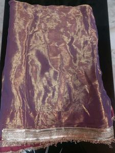 Gold Embellished Blouse and saree