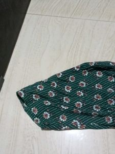 Green Floral Mini Dress