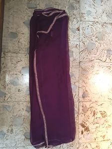 Purple Dupatta With Gota Patti Work