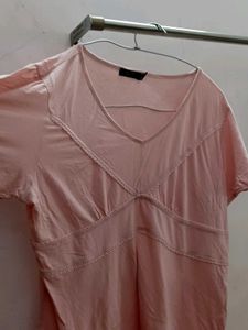 Amellin Pink Lace Detail Top