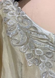 Vintage Cream Lace Trim Dress