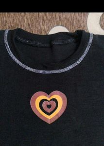 Heart Print Trendy Top