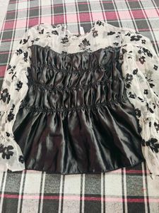 Floral Sheer Sleeve Top