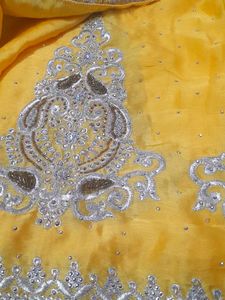 Work Saree With Stitched Blouse
