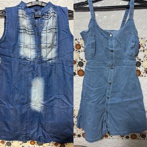 Denim middi +combo offer with free bies