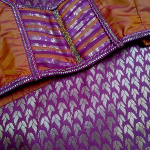 Rani Pink Silk Saree